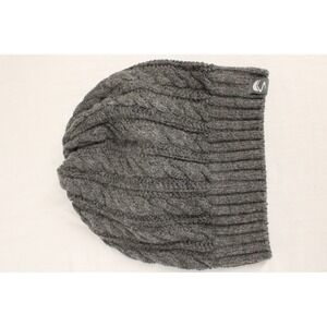 Sunday Afternoons Beanie Hat Unisex OS Gray Merino Wool Cable Knit Minimalist